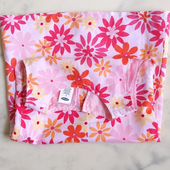 Old Navy Fully Lined Linen and Cotton Dress with multi color flowers. - Picture 7 of 8